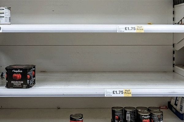 تصاویر: جیره بندی محصولات در انگلیس بر اثر کرونا