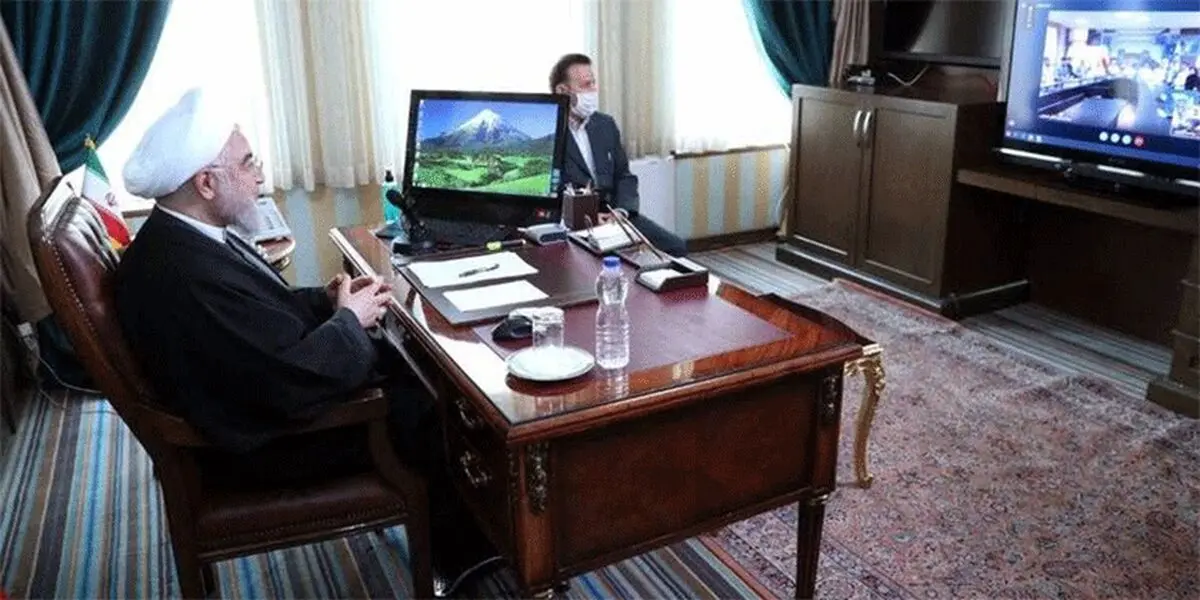 عکس: گفتگوی ویدئو کنفرانسی روحانی