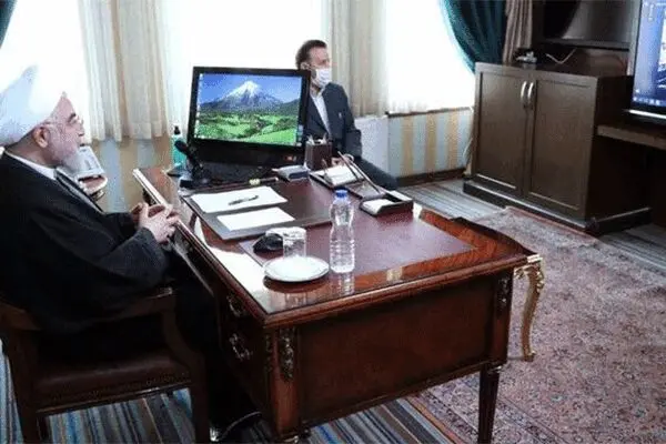 عکس: گفتگوی ویدئو کنفرانسی روحانی