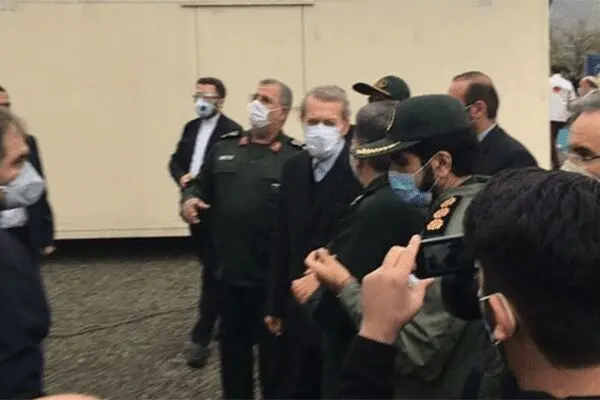 بازدید لاریجانی از رزمایش دفاع بیولوژیک سپاه
