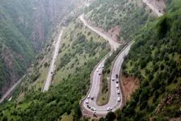 ترافیک سنگین در جاده چالوس و هراز
