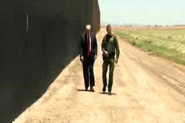 فیلم: ترامپ از دیوار مرزی با مکزیک بازدید کرد