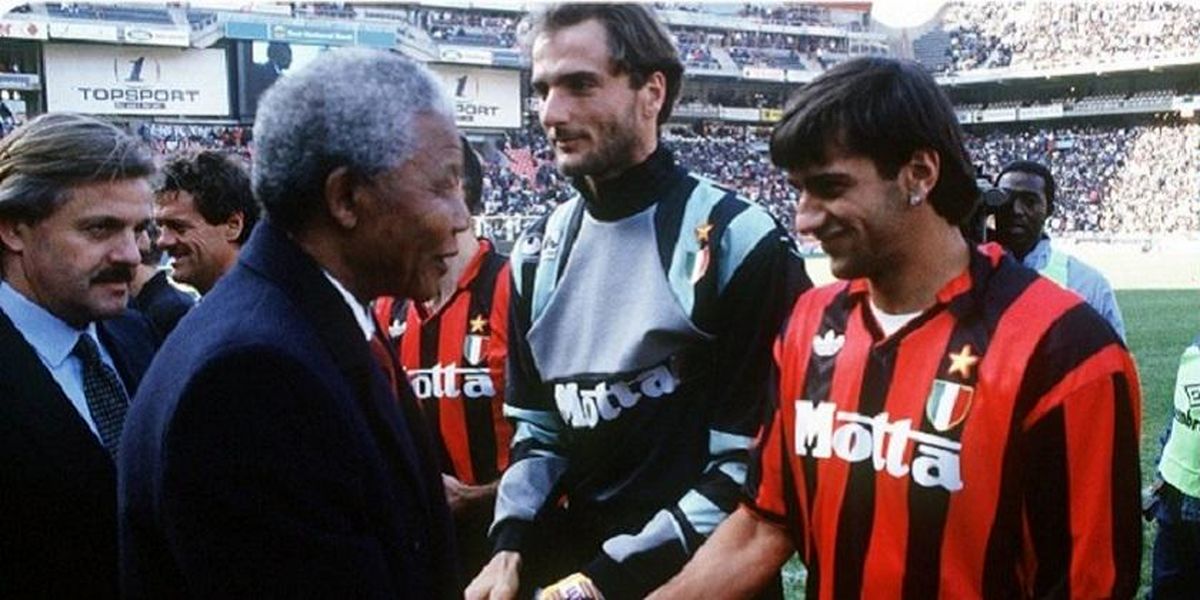 باشگاه میلان یاد و خاطره نلسون ماندلا را زنده کرد