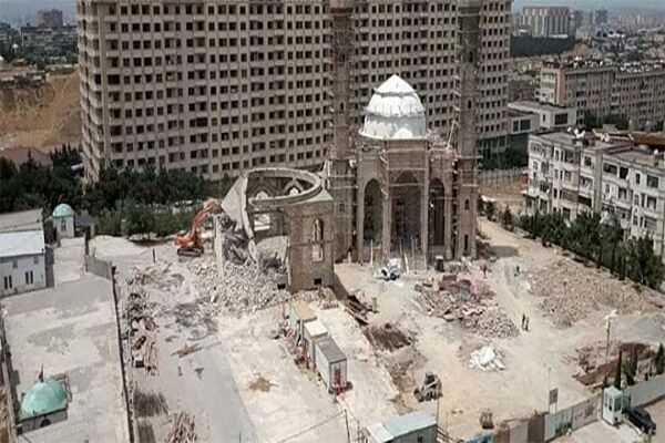 تصاویر: مسجد حضرت زهرا در باکو تخریب شد