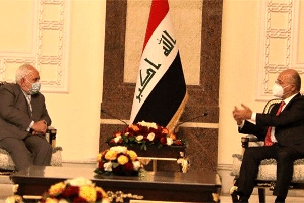 ظریف به دیدار رئیس جمهور عراق رفت