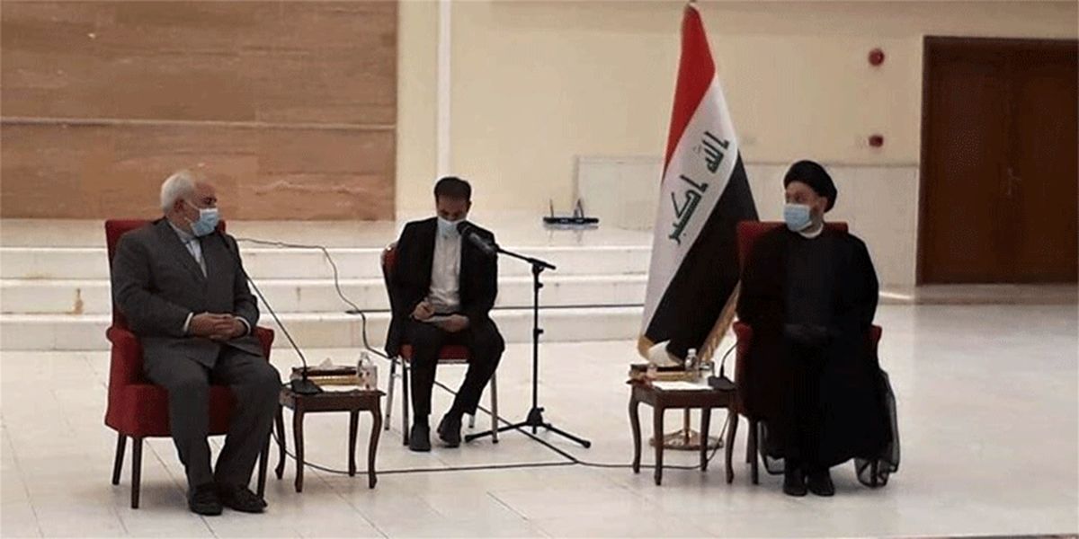 دیدار ظریف با رهبر جریان حکمت ملی عراق