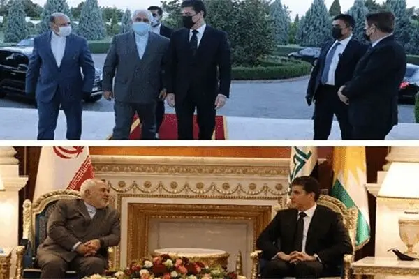 ظریف با نیچروان بارزانی دیدار و گفت و گو کرد