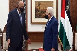وزیر خارجه مصر با «محمود عباس» در رام الله دیدار کرد