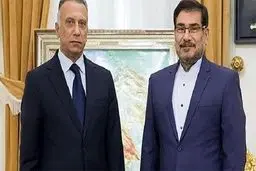 علی شمخانی میزبان مصطفی الکاظمی