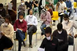 تصاویری از اولین کنکور در دوران کرونا