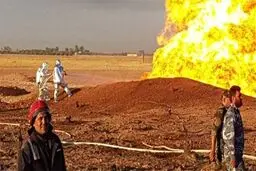 تصاویر: انفجار در خط لوله اصلی گاز سوریه