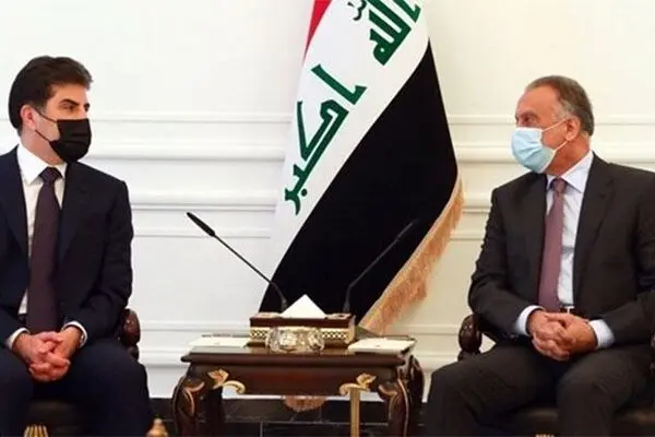 بارزانی در بغداد پیش از ماکرون با نخست‌وزیر عراق دیدار کرد