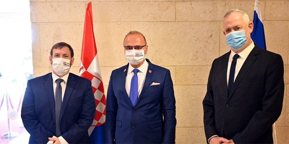 رایزنی ضد ایرانی وزیر جنگ صهیونیست‌ها با مقام کروات