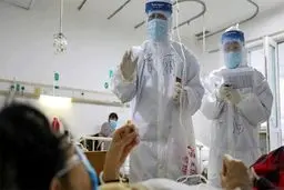 عکس: صف خودرویی بیماران کرونایی