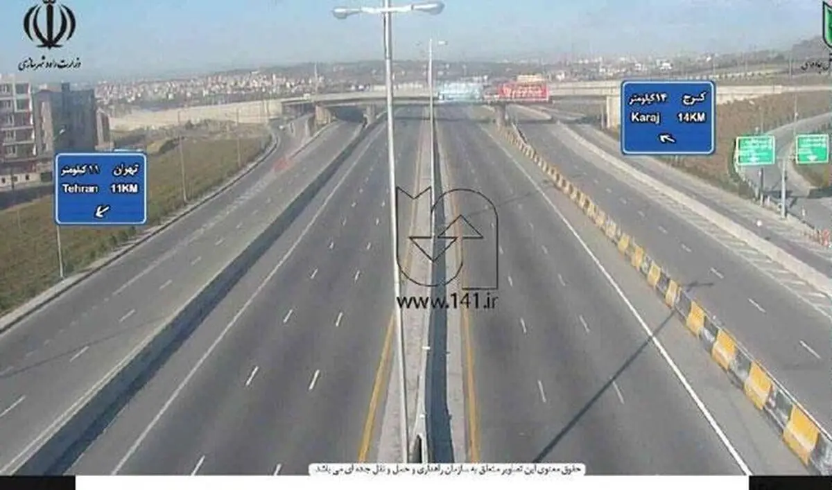 تردد با پلاک تهران در آزادراه تهران-شمال ممنوع