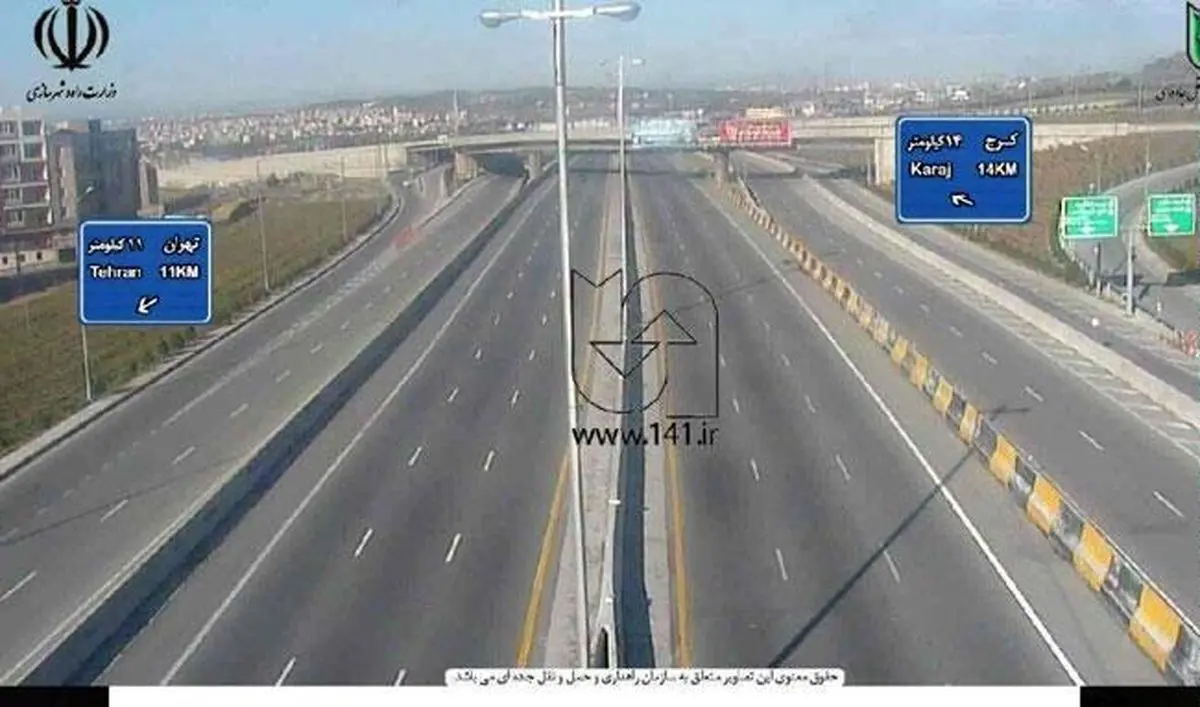 تردد با پلاک تهران در آزادراه تهران-شمال ممنوع