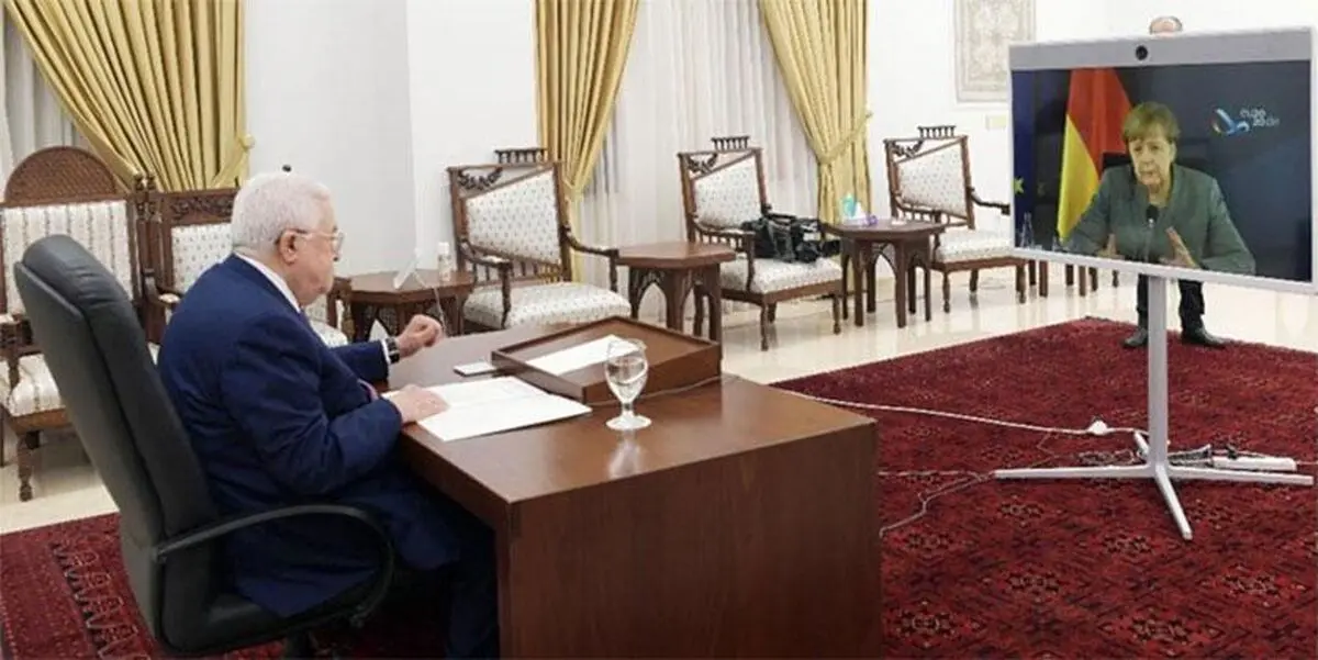 گفت‌وگوی مجازی «محمود عباس» و مرکل