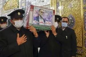 عکس: شهید فخری زاده در جوار امام زاده صالح(ع) دفن می‌شود