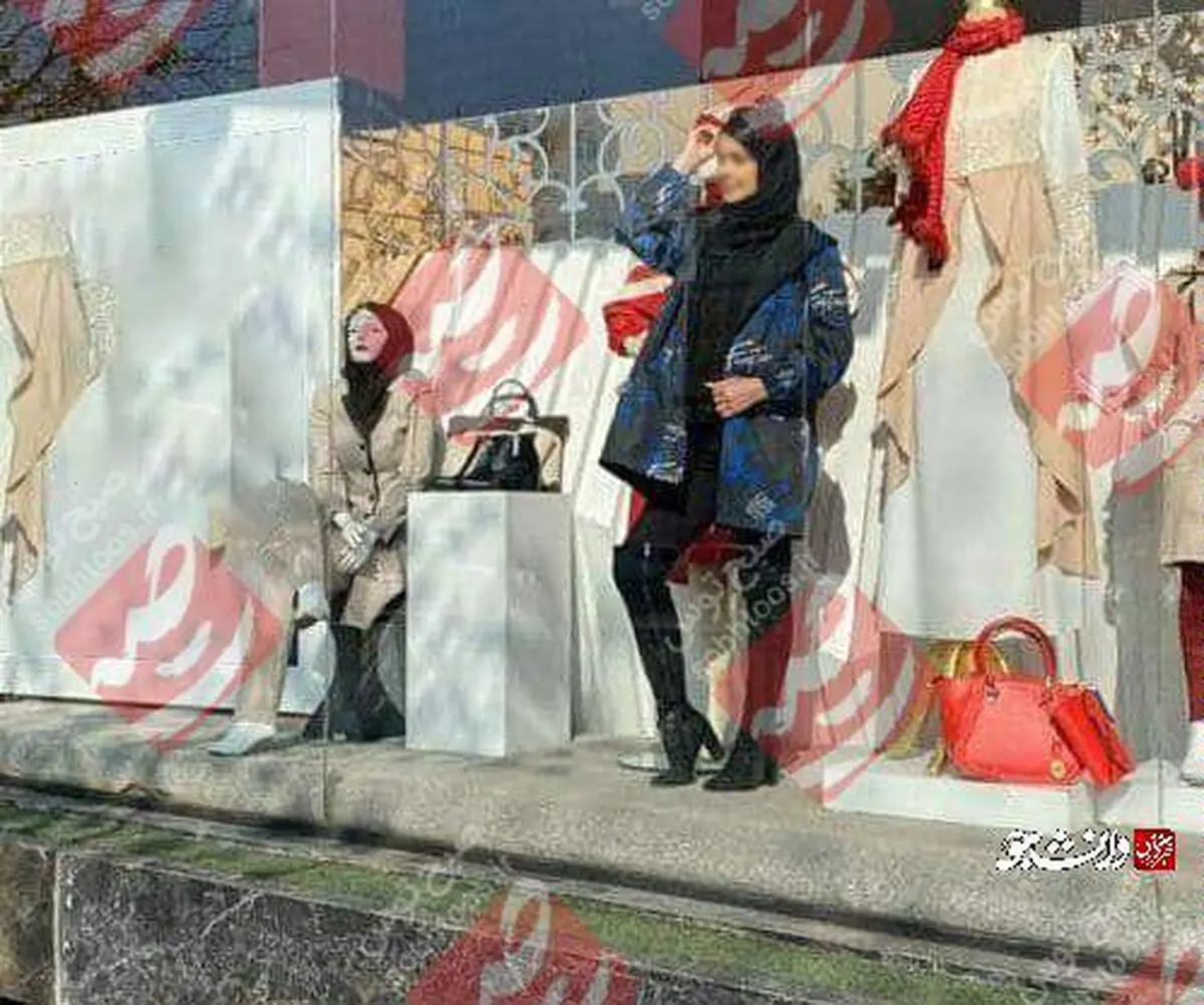 استفاده از مانکن زنده زن این بار در کرمانشاه