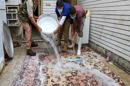 تصاویر: امداد رسانی گروه‌های جهادی به مردم اهواز