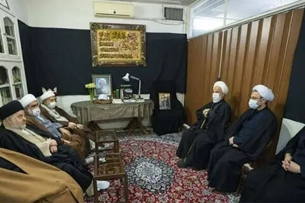 حضور نماینده تام‌الاختیار آیت‌الله سیستانی در منزل مصباح‌یزدی