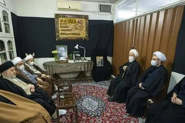 حضور نماینده تام‌الاختیار آیت‌الله سیستانی در منزل مصباح‌یزدی