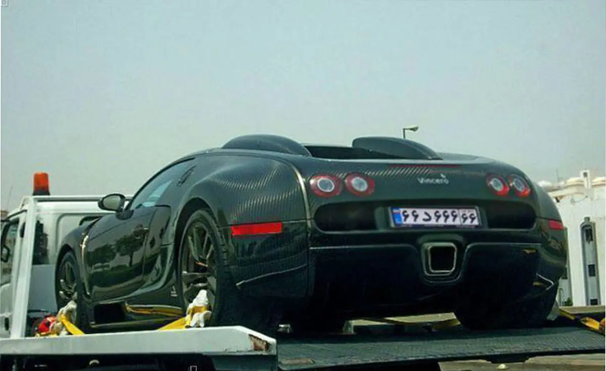 پلاک جعلی بوگاتی