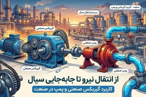 از انتقال نیرو تا جابه جایی سیال؛ کاربرد گیربکس صنعتی و پمپ در صنعت