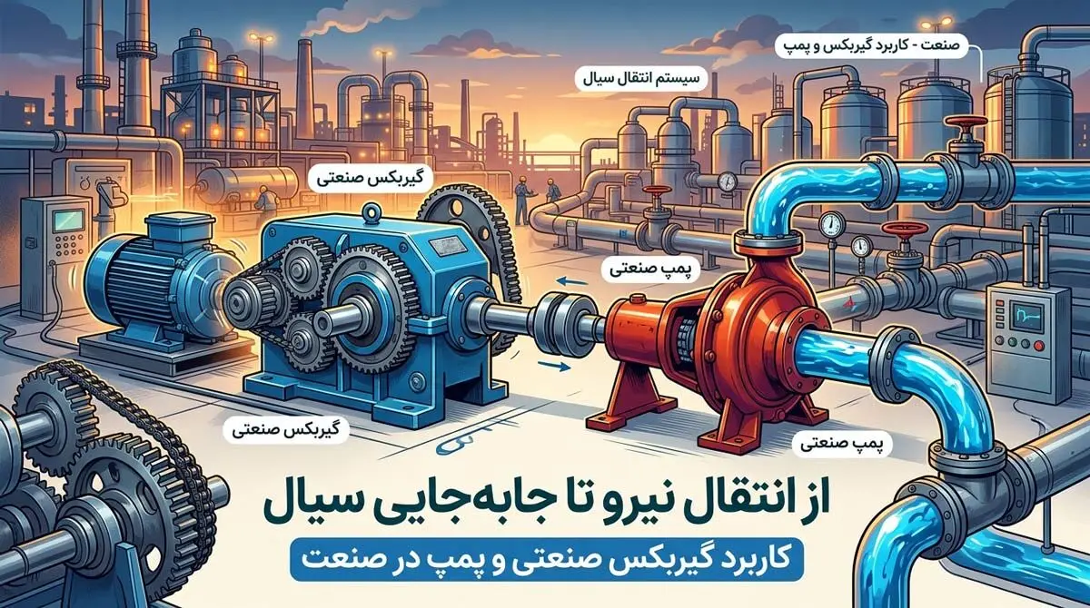 از انتقال نیرو تا جابه جایی سیال؛ کاربرد گیربکس صنعتی و پمپ در صنعت