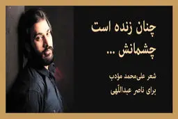 چنان زنده است چشمانش که می‌‎ترسم...