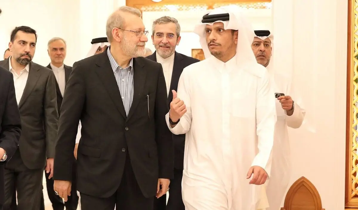 گفت‌وگوی لاریجانی و آل ثانی درباره مذاکرات ایران و آمریکا
