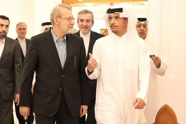 گفت‌وگوی لاریجانی و آل ثانی درباره مذاکرات ایران و آمریکا