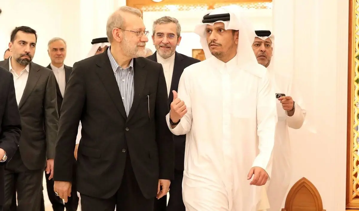 گفت‌وگوی لاریجانی و آل ثانی درباره مذاکرات ایران و آمریکا