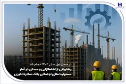 پشتیبانی از اشتغال‌زایی و مسکن در آمار مسئولیت‌های اجتماعی بانک صادرات ایران