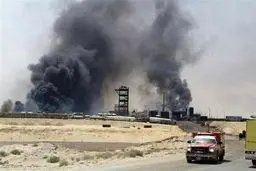 انفجار خط لوله انتقال نفت عسلویه به پالایشگاه نفت بندرعباس