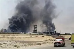 انفجار خط لوله انتقال نفت عسلویه به پالایشگاه نفت بندرعباس