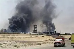 انفجار خط لوله انتقال نفت عسلویه به پالایشگاه نفت بندرعباس