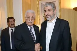دیدار محمود عباس و خالد مشعل در دوحه