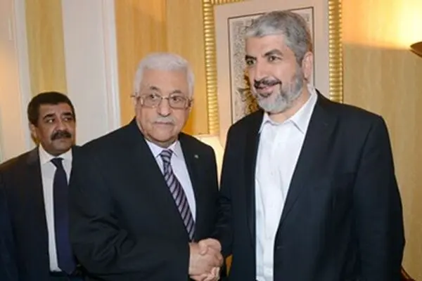 دیدار محمود عباس و خالد مشعل در دوحه