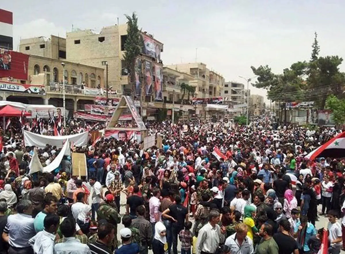 مردم سوریه در حمایت از بشار اسد تظاهرات کردند