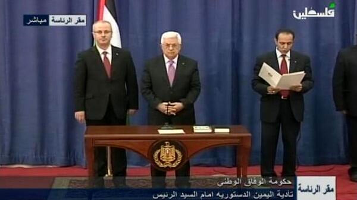 کابینه توافق ملی فلسطین با حضور محمود عباس سوگند یاد کرد