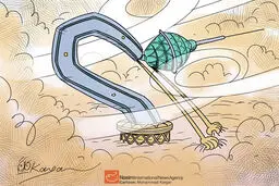کاریکاتور:: توفان بی‌سابقه در تهران