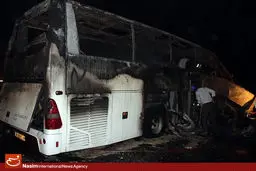 اتوبوس اسکانیا با ۴۴ سرنشین بامداد امروز طعمه حریق شد