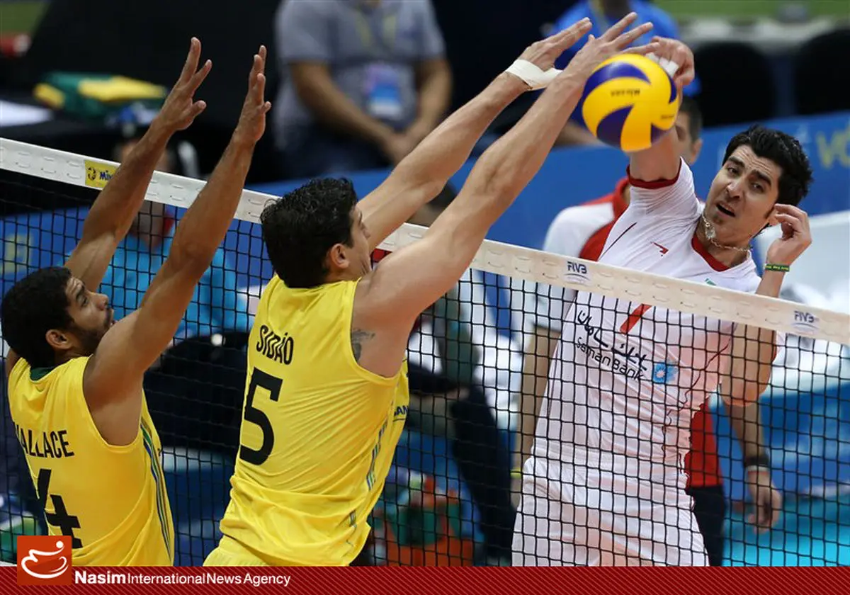 شهرام محمودی، امتیازآورترین بازیکن دیدار تیم‌های ملی والیبال ایران و برزیل شد