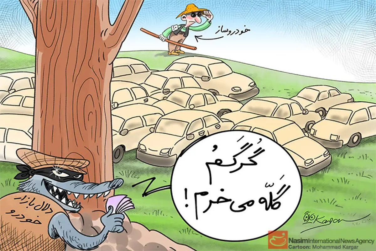 کاریکاتور:: سهم دلالان از بازار خودرو