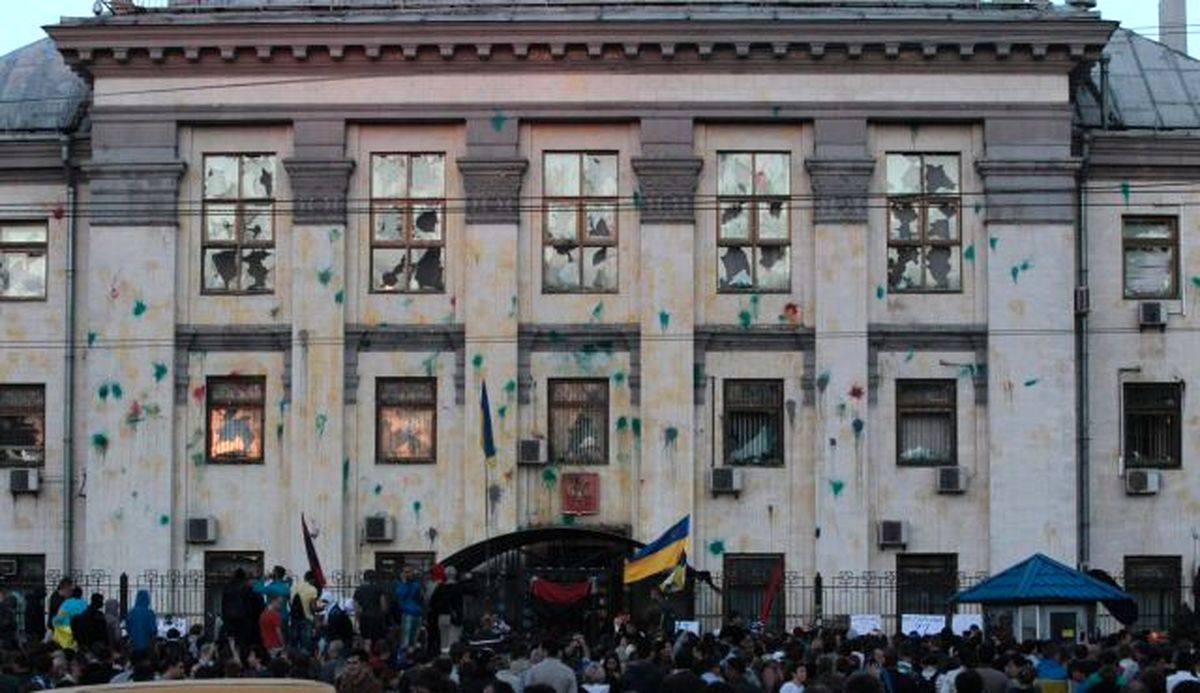 وزارت خارجه اوکراین از بازداشت "برخی از محرکان" حمله به سفارت مسکو خبر داد