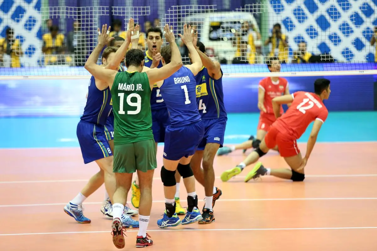 تیم ملی والیبال در آخرین دیدار خود برابر برزیل شکست خورد