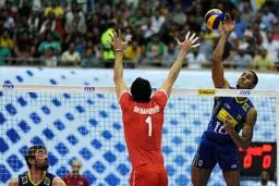 شهرام محمودی در چهارمین دیدار تیم ملی والیبال برابر برزیل نیز امتیازآورترین بازیکن میدان بود