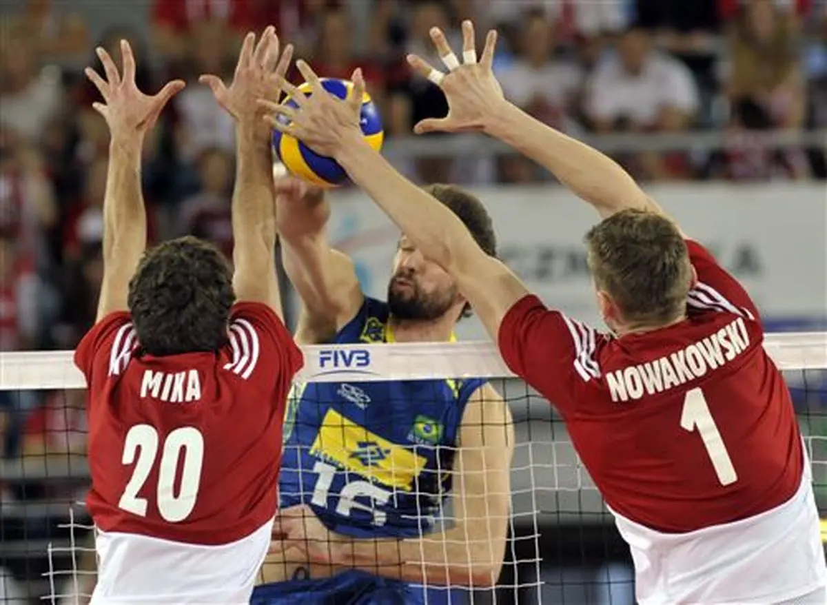 تیم والیبال برزیل در سه گیم متوالی لهستان را شکست داد