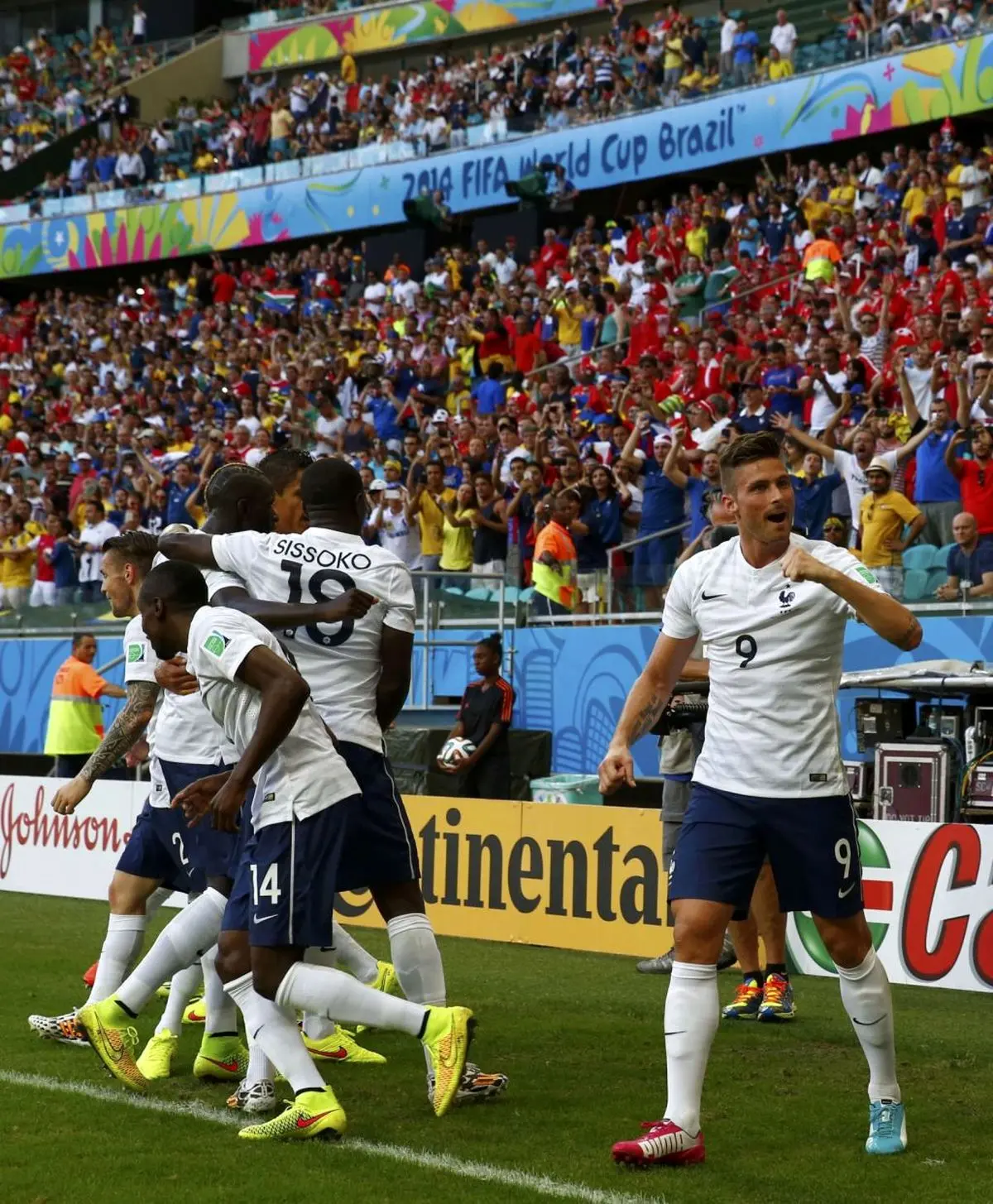 فرانسه پرگل‌ترین پیروزی جام‌ را مقابل سوئیس ثبت کرد